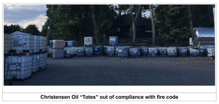 Christensen Oil in Provo Totes out of Compliance with Fire Code